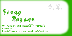 virag mozsar business card
